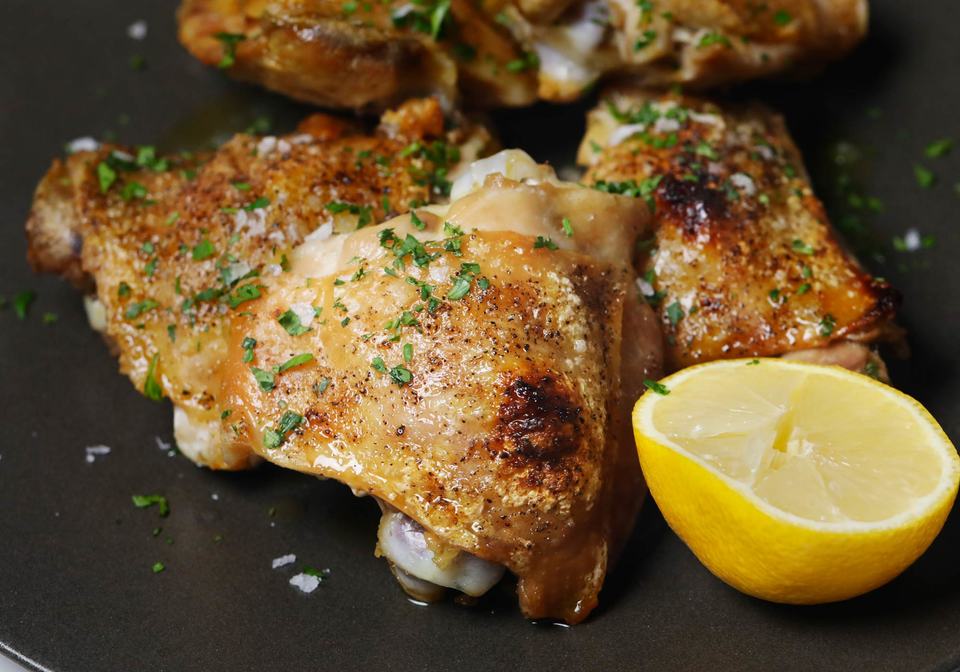 Roasted BoneIn Chicken Thighs Innit